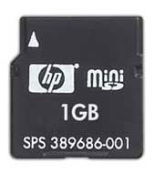 Memoria miniSD para HP iPAQ - 1 GB (FA848AA#AC3)